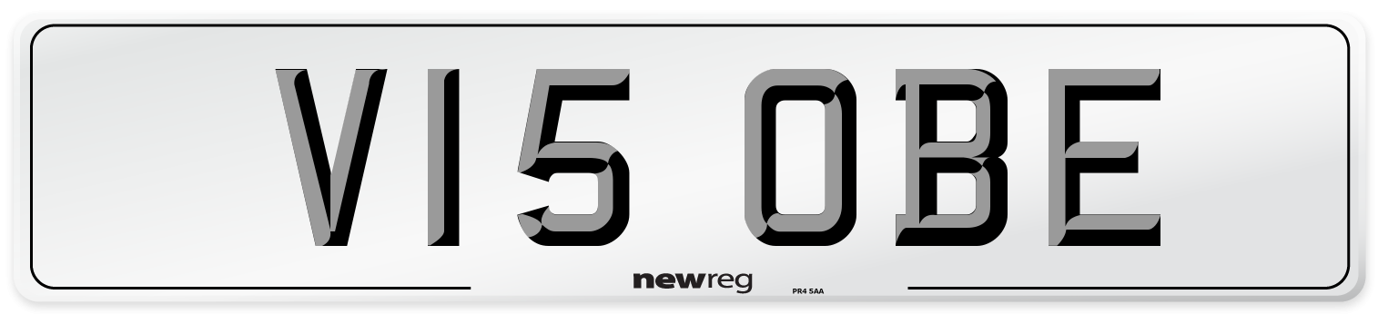 V15 OBE Number Plate from New Reg